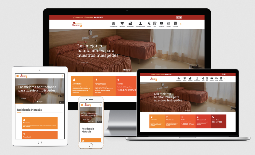 Disseny web - Residencia Matacas Disseny web - Residencia Matacas