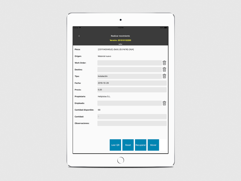 Desarrollo app - ERP Almacén Desarrollo app - ERP Almacén