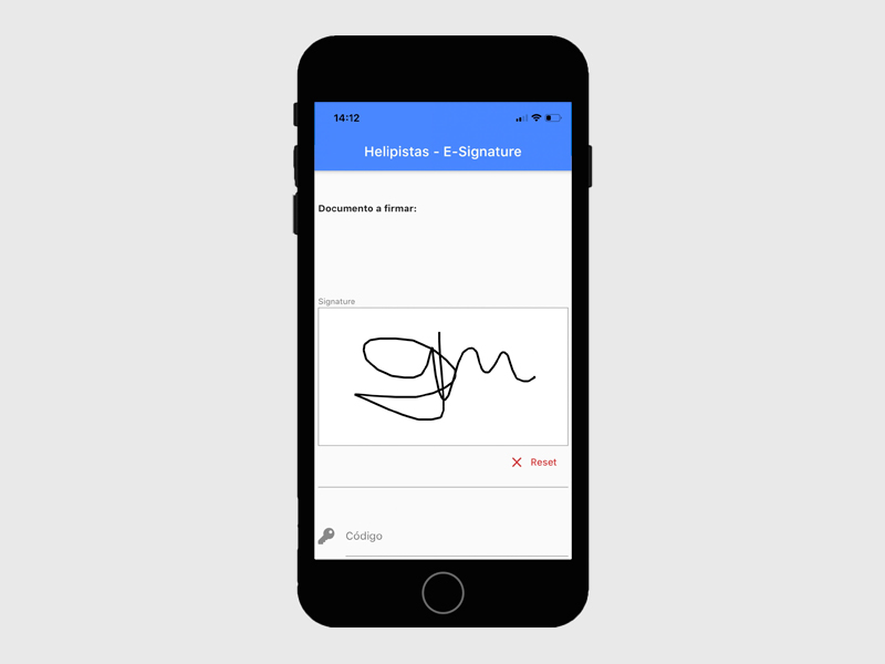 Application design - E-signature